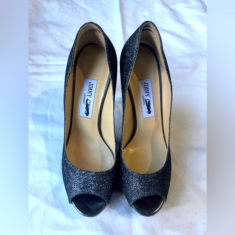 NWT Jimmy Choo Open Toes Graffiti Shoes, 38.5, US 8